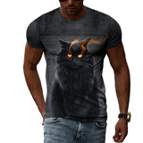 Fashion Personality Cool Style Cat Graphic T-shirts