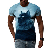 Fashion Personality Cool Style Cat Graphic T-shirts