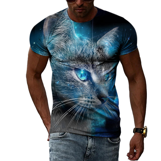 Fashion Personality Cool Style Cat Graphic T-shirts