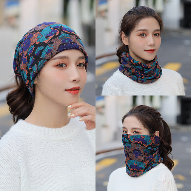 Winter Women Hat Warm Beanie Hats Cap Turban Tube Bandana