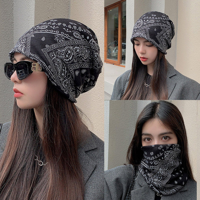 Winter Women Hat Warm Beanie Hats Cap Turban Tube Bandana