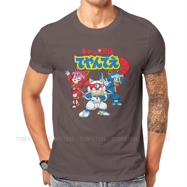 Cats Ninjas Cartoon T-Shirt Warrior Soft Leisure T-Shirt