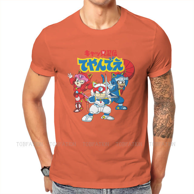 Cats Ninjas Cartoon T-Shirt Warrior Soft Leisure T-Shirt