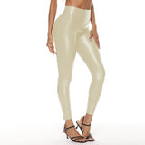 Leather Pants Elastic Waist Sexy Pants
