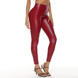 Leather Pants Elastic Waist Sexy Pants