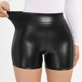 Sexy Black PU Leather Shorts Skinny Elastic High Waist Hot Short Pants