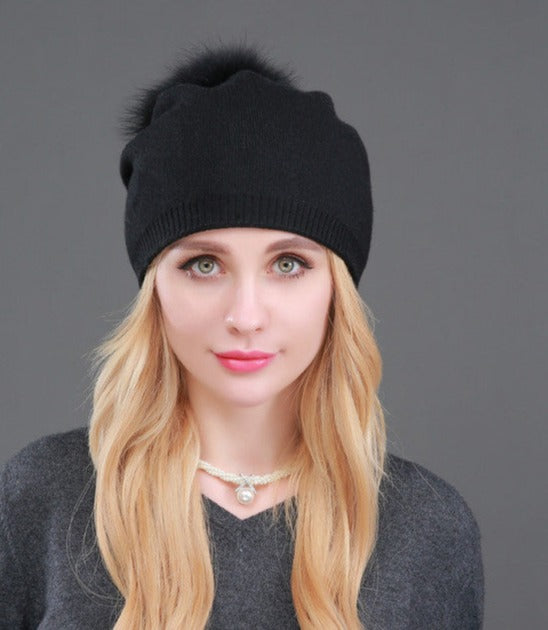 Autumn Winter Knitted Wool Hats For Women