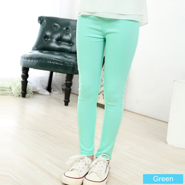 Girls Pants Candy Color Pencil Pants