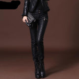 New Chic Winter Womens Faux Leather Slim Fit Pants