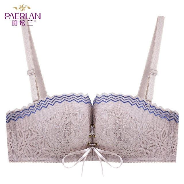 Small Chest Gathered Memory Soft Lace And Push Up Bra