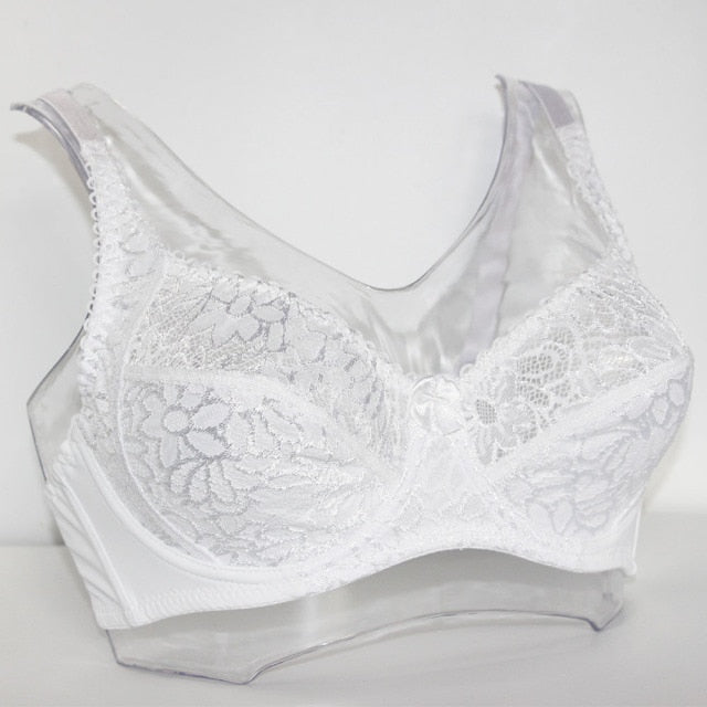 Lager Bosom Lace Perspective Embroidery Floral Wireless Bra