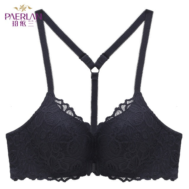 Front Closure Wire Free Lace bra