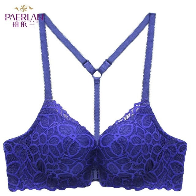 Front Closure Wire Free Lace bra