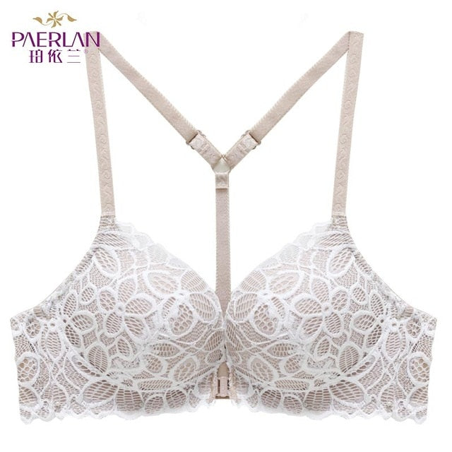 Front Closure Wire Free Lace bra
