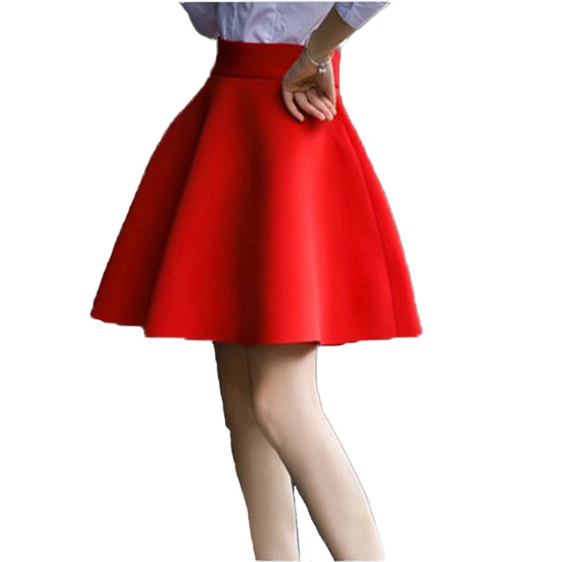 Solid Thick Tutu Skirts High Waist Flared