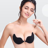 Sexy Strapless Breathable Backless Silicone 1/2 Cup Bra