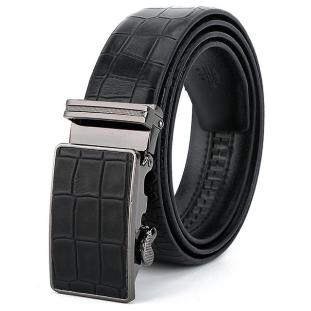 Crocodile Stripes Blue Cow Skin Accessories Belt