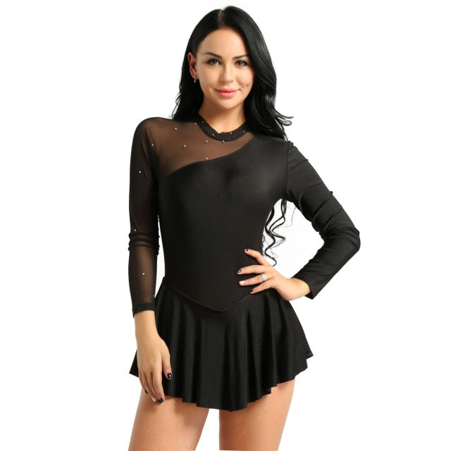 Women Adult Figure Skating Costumes Ballet Dress