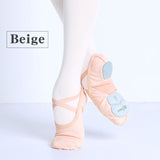 Stretch Fabric Mesh Splice Ballet Slippers