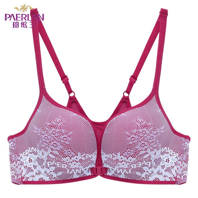 Seamless Wire Free lace Floral bra