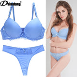 New 2019 Sexy Seamless One Piece Intimates Bras & Lingerie Set for Women Ladies Push Up Plunge Bra Dress Set