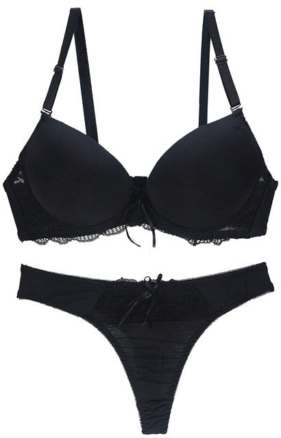 New 2019 Sexy Seamless One Piece Intimates Bras & Lingerie Set for Women Ladies Push Up Plunge Bra Dress Set