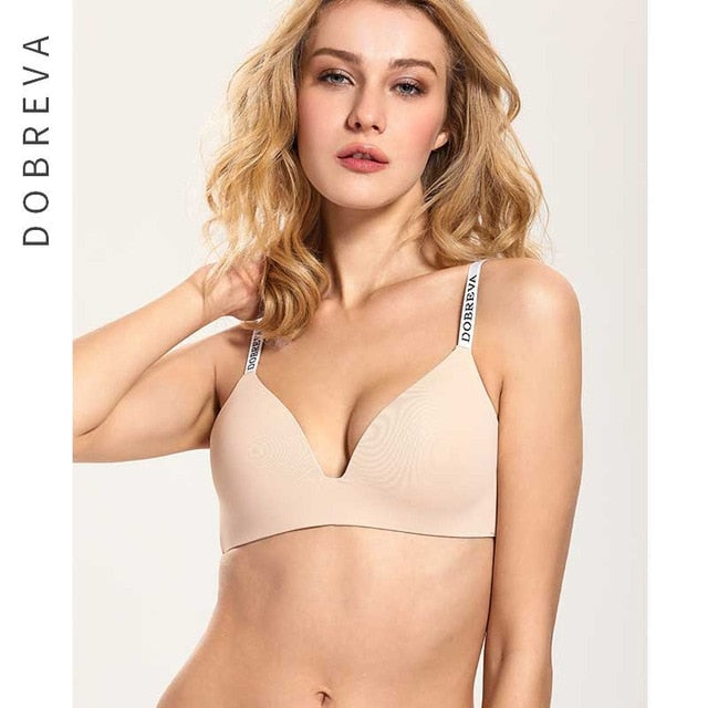 DOBREVA Push Up Lingerie Seamless Bra Bralette Wire Free Brassiere Female Underwear Intimates For Women