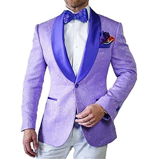 Ivory Pattern Groom Tuxedos Shawl Lapel