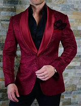Ivory Pattern Groom Tuxedos Shawl Lapel