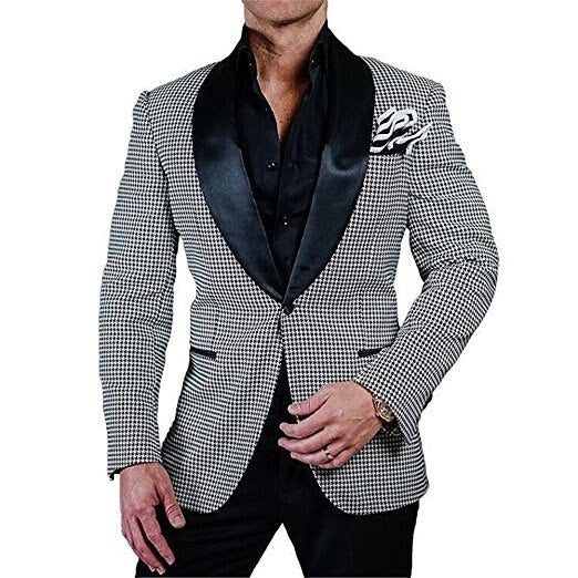Ivory Pattern Groom Tuxedos Shawl Lapel