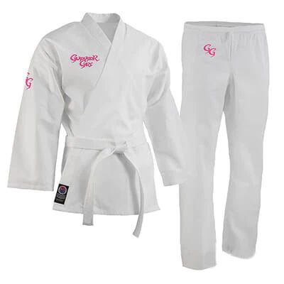 ProForce® Gladiator Girl 6 oz. Karate Uniform (Elastic Drawstring) - 55/45 Blend - With Free White Belt